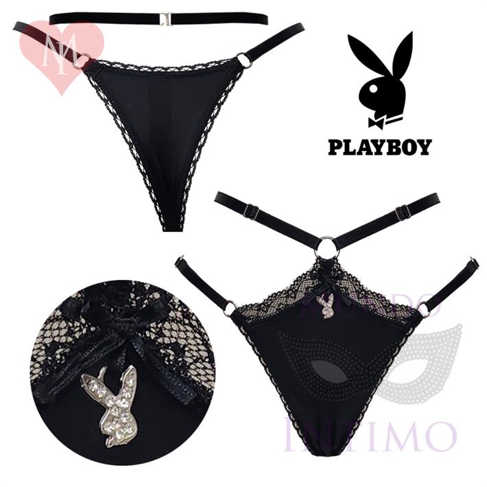Colaless string de microfibra  negra