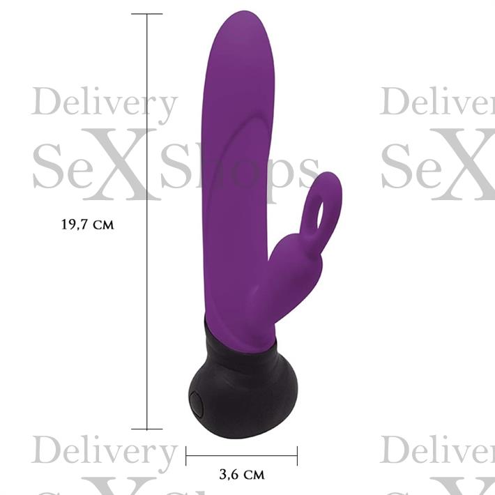  Vibrador rotativo con estimulador de clitoris y carga USB 