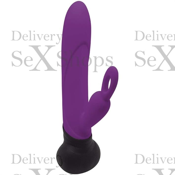 Vibrador rotativo con estimulador de clitoris y carga USB