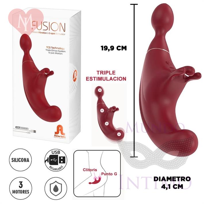 Fusion estimulador punto g con vibracion de clitoris