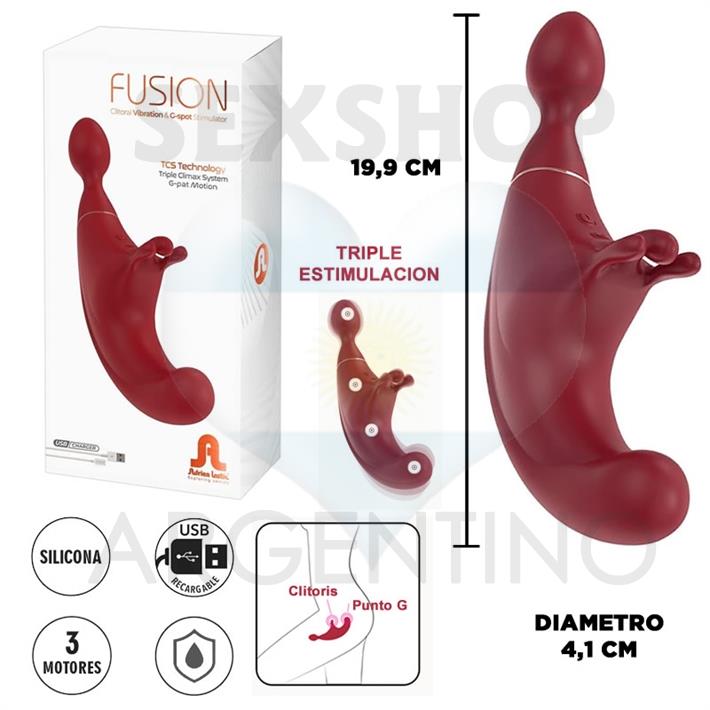 Fusion estimulador punto g con vibracion de clitoris