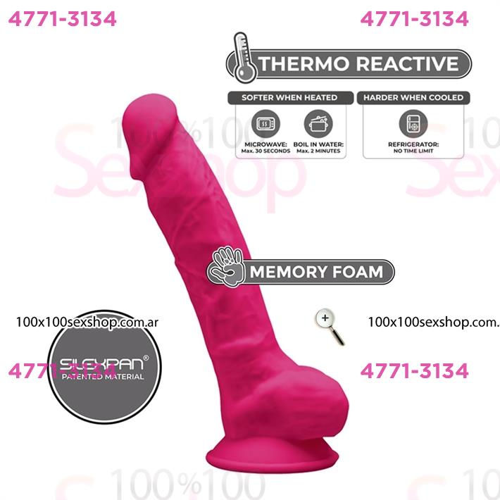 Dildo Rosa Premium Real Skin Model 1 de 18 centimetros con ventosa
