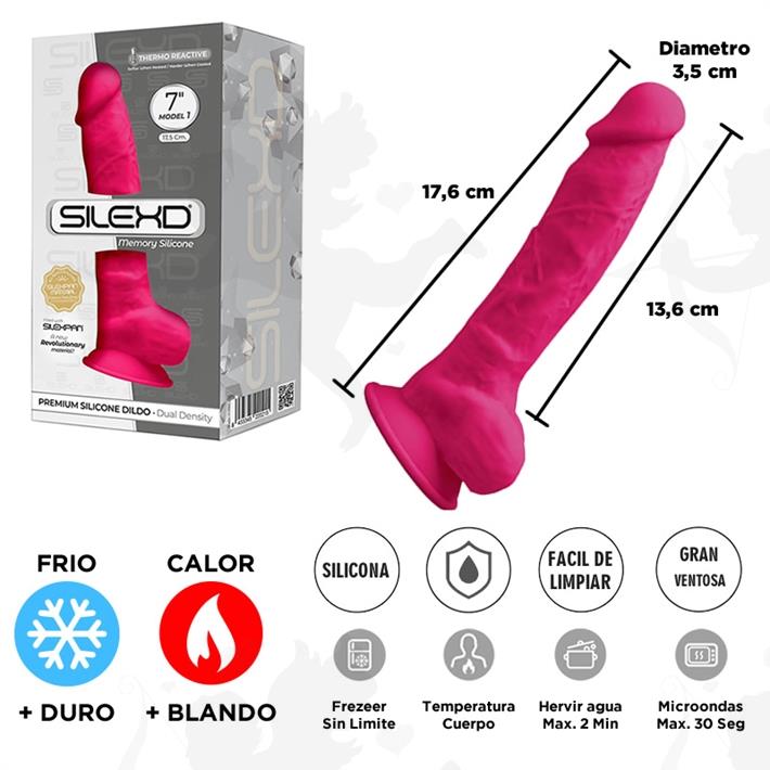 Cód: SS-AD-220215 - Dildo Rosa Premium Real Skin Model 1 de 18 centimetros con ventosa - $ 49000