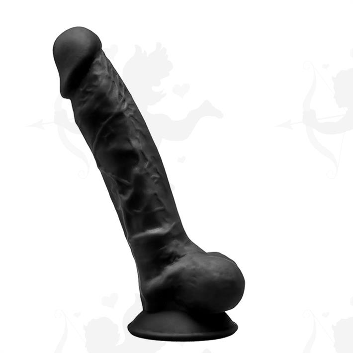 Cód: SS-AD-220291 - Dildo Negro Premium Real Skin Model 1 con ventosa de 18 centimetros - $ 49000