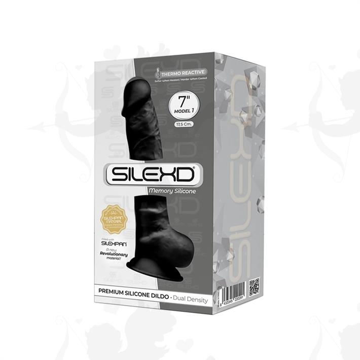 Dildo Negro Premium Real Skin Model 1 con ventosa de 18 centimetros