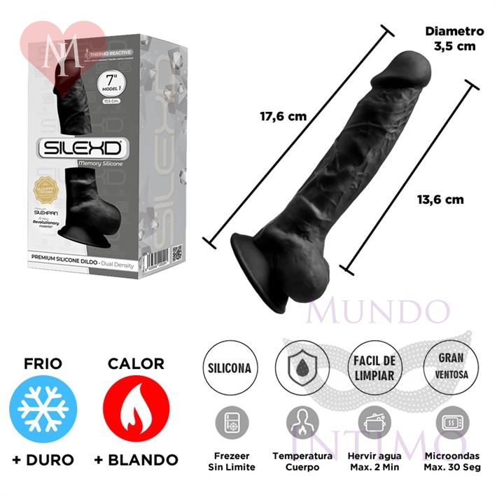 Dildo Negro Premium Real Skin Model 1 con ventosa de 18 centimetros