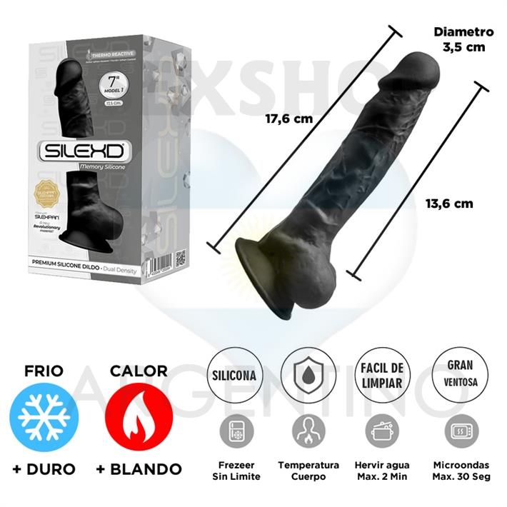 Dildo Negro Premium Real Skin Model 1 con ventosa de 18 centimetros