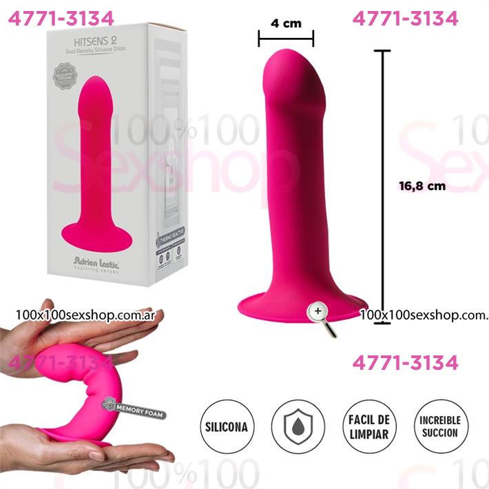 Cód: CA SS-AD-24011 - Dildo rosa con sopapa flexible - $ 37000