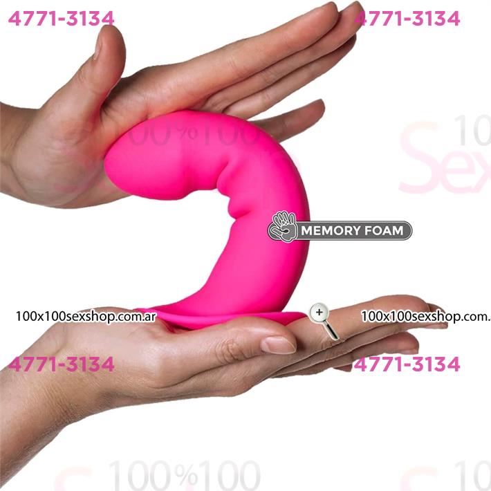 Dildo rosa con sopapa flexible