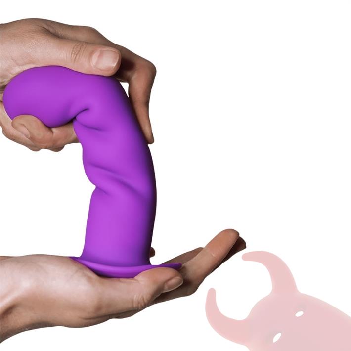 HITSENS 3 - Dildo de Silicona de Doble Densidad (Color Lila)
