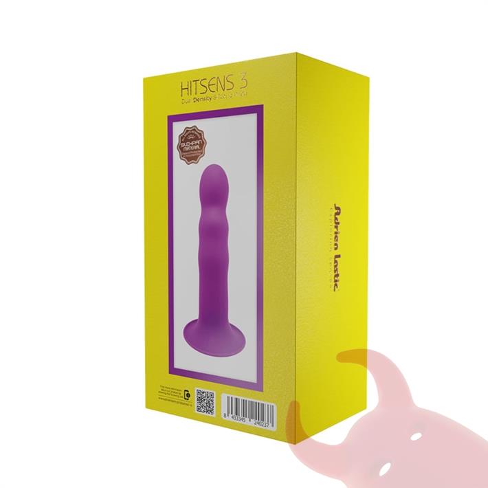 HITSENS 3 - Dildo de Silicona de Doble Densidad (Color Lila)