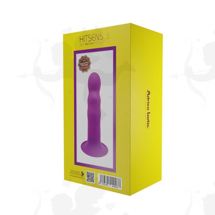 HITSENS 3 - Dildo de Silicona de Doble Densidad (Color Lila)