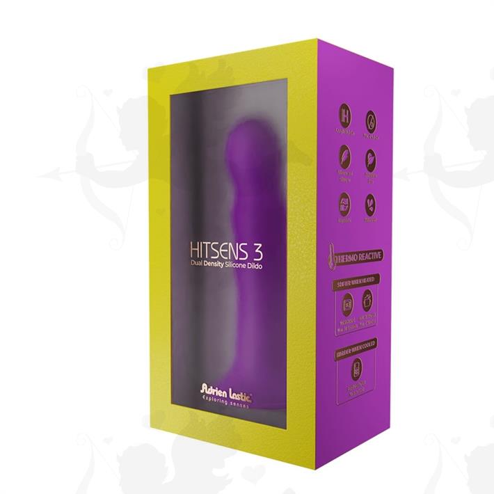 HITSENS 3 - Dildo de Silicona de Doble Densidad (Color Lila)