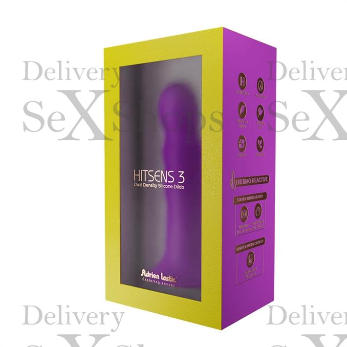 HITSENS 3 - Dildo de Silicona de Doble Densidad (Color Lila)