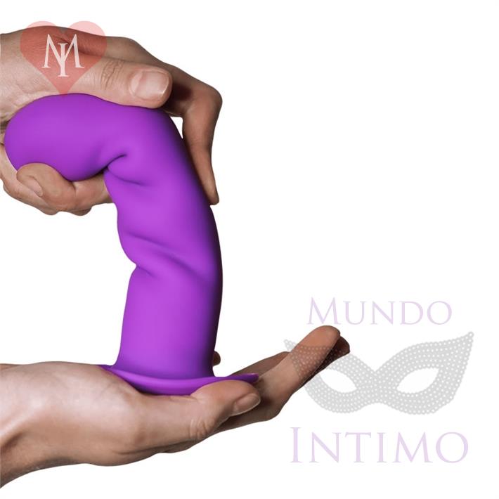 HITSENS 3 - Dildo de Silicona de Doble Densidad (Color Lila)