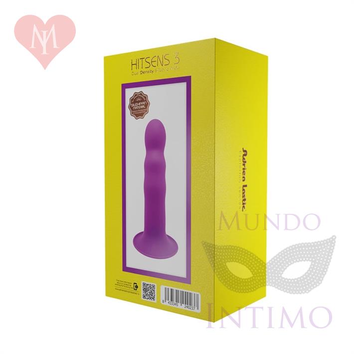 HITSENS 3 - Dildo de Silicona de Doble Densidad (Color Lila)