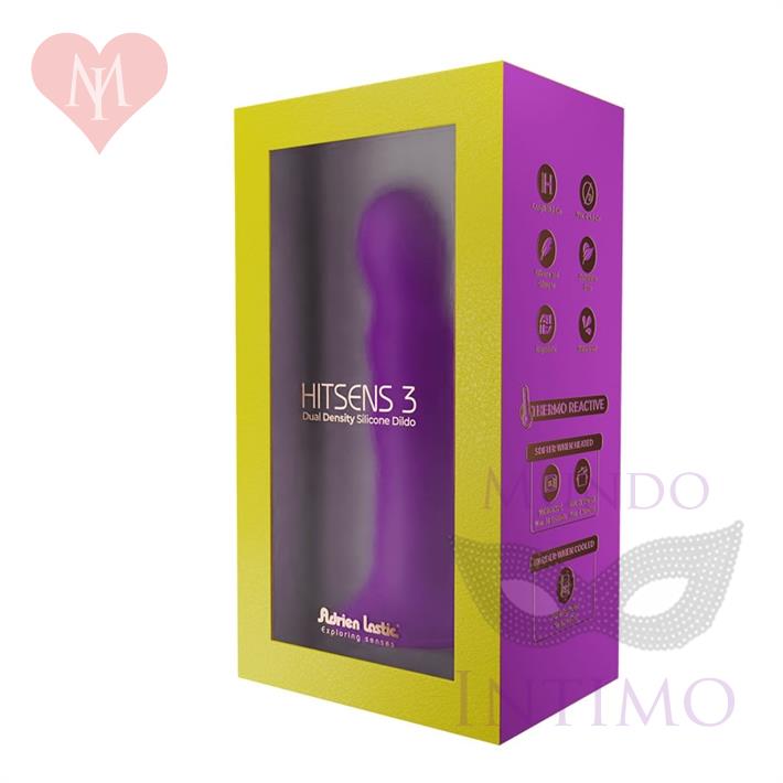 HITSENS 3 - Dildo de Silicona de Doble Densidad (Color Lila)