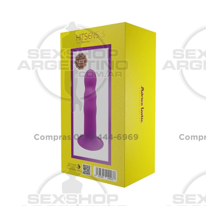 HITSENS 3 - Dildo de Silicona de Doble Densidad (Color Lila)