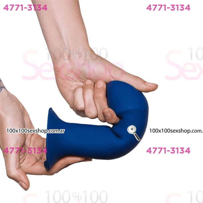 Cód: CA SS-AD-24035 - HITSENS 1 - Dildo de Silicona de Doble Densidad (Azul Eléctrico) - $ 52000
