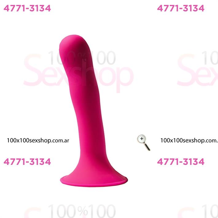 Cód: CA SS-AD-24041 - HITSENS 4 - Dildo de Silicona de Doble Densidad (Color Rosa Fuerte) - $ 52000