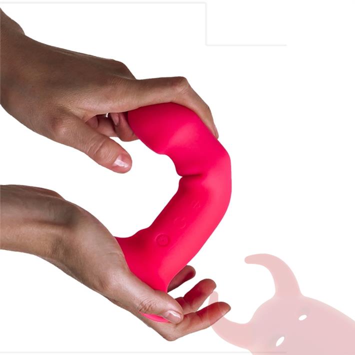 Dildo flexible rosa con sopapa y vibracion