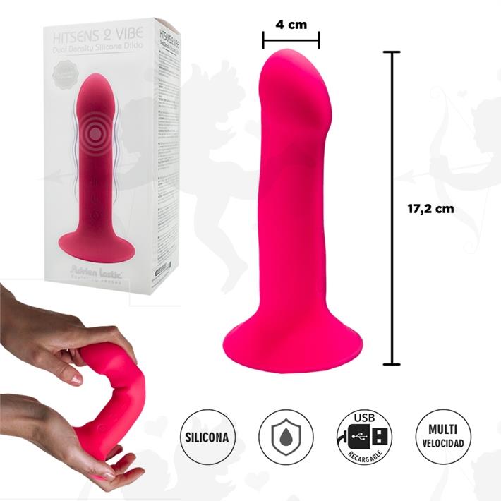 Cód: SS-AD-24511 - Dildo flexible rosa con sopapa y vibracion - $ 24000