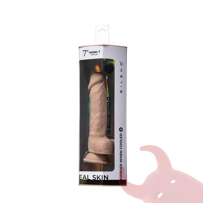 Real Skin Model 1 - Dildo con funcion Termoreactiva de Silicona Líquida de 18 cm