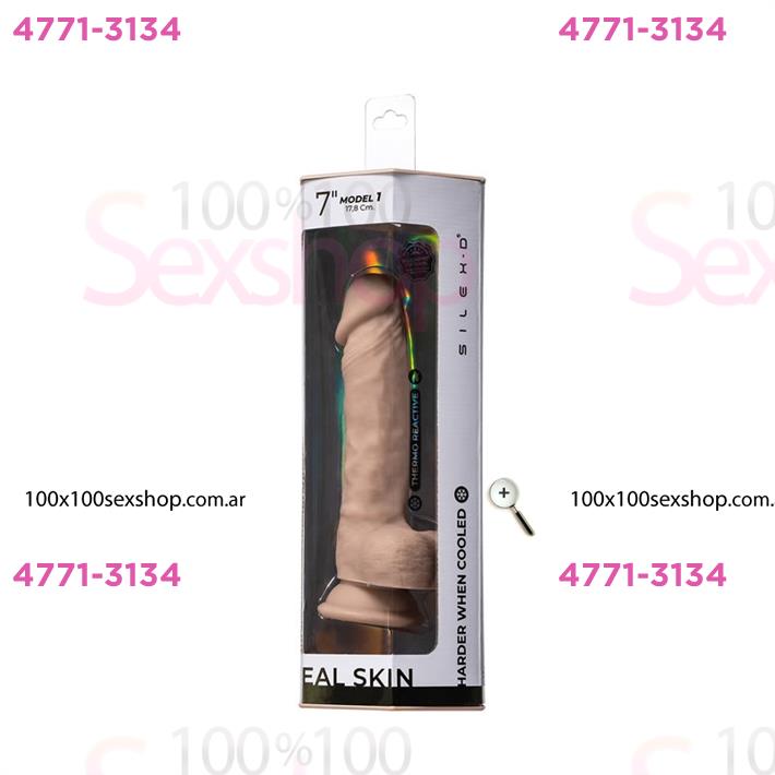 Real Skin Model 1 - Dildo con funcion Termoreactiva de Silicona Líquida de 18 cm