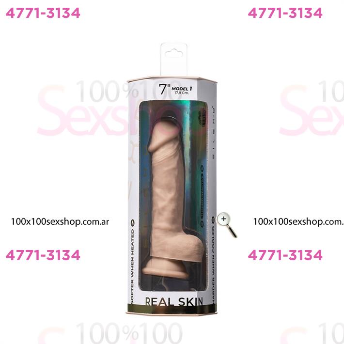 Real Skin Model 1 - Dildo con funcion Termoreactiva de Silicona Líquida de 18 cm