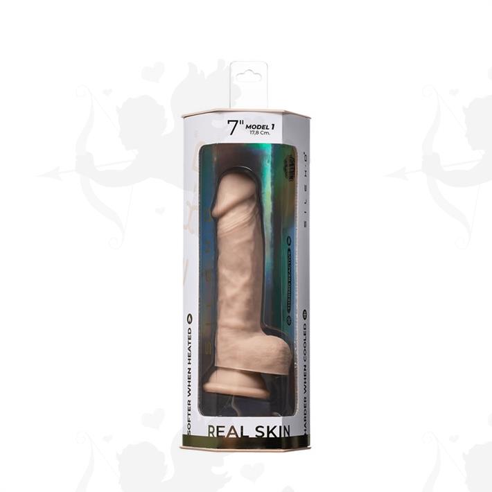 Real Skin Model 1 - Dildo con funcion Termoreactiva de Silicona Líquida de 18 cm