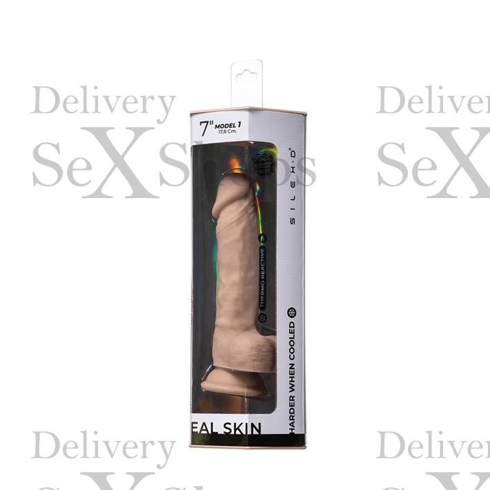 Real Skin Model 1 - Dildo con funcion Termoreactiva de Silicona Líquida de 18 cm