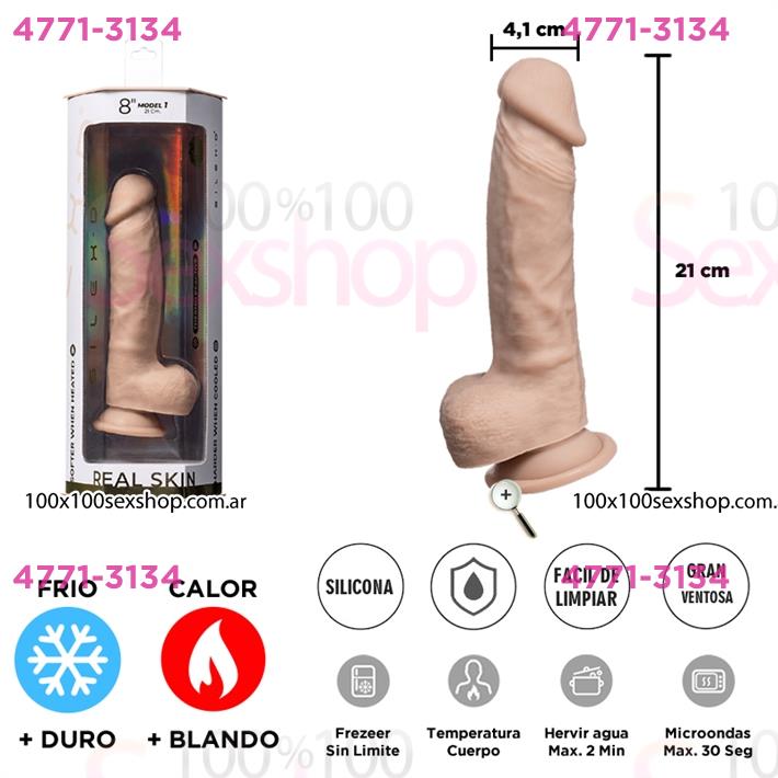 Real Skin Model 1 - Dildo Termoreactivo de Silicona de 20 cm