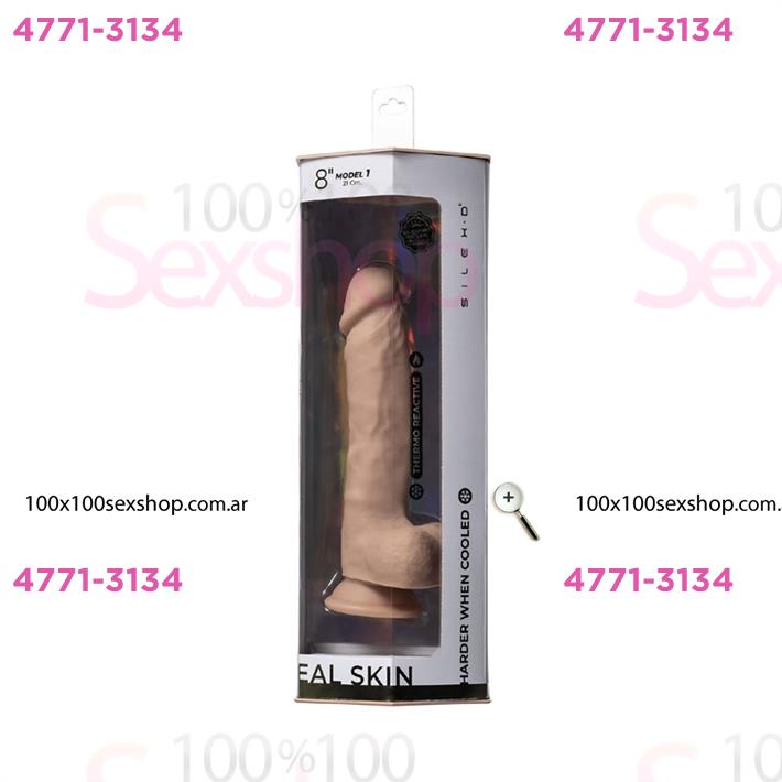 Real Skin Model 1 - Dildo Termoreactivo de Silicona de 20 cm