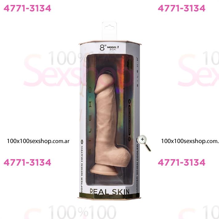 Real Skin Model 1 - Dildo Termoreactivo de Silicona de 20 cm
