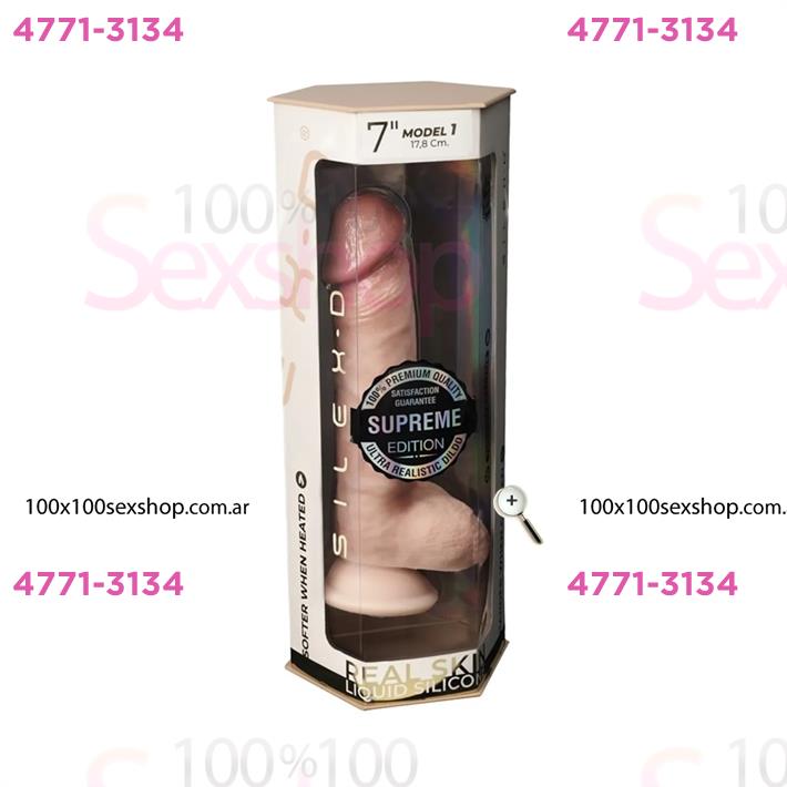Dildo Premium Real Skin Model 1 de 18 centimetros con ventosa