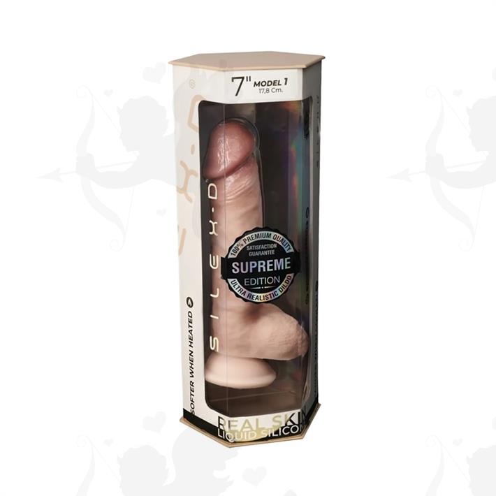 Dildo Premium Real Skin Model 1 de 18 centimetros con ventosa