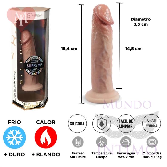 Dildo Real Skin Model 2 de 15 centimetros con ventosa