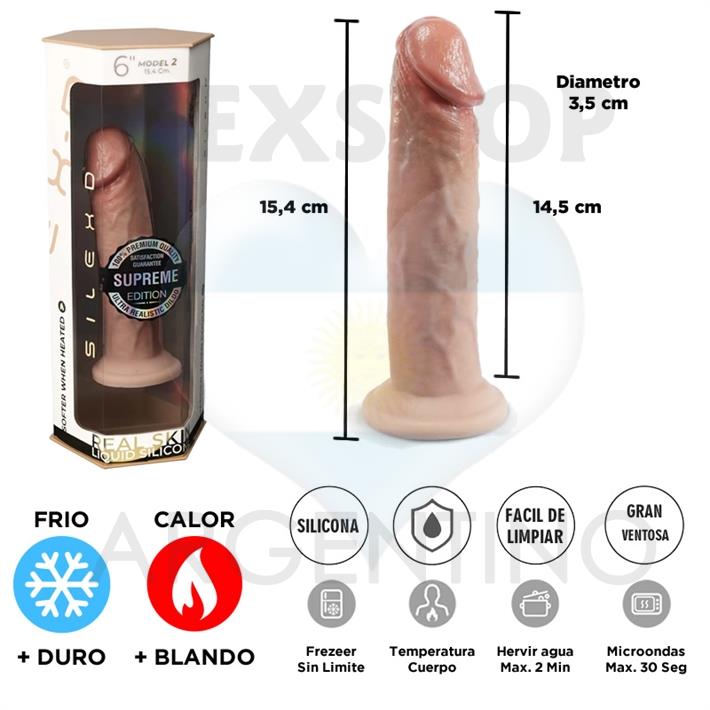 Dildo Real Skin Model 2 de 15 centimetros con ventosa
