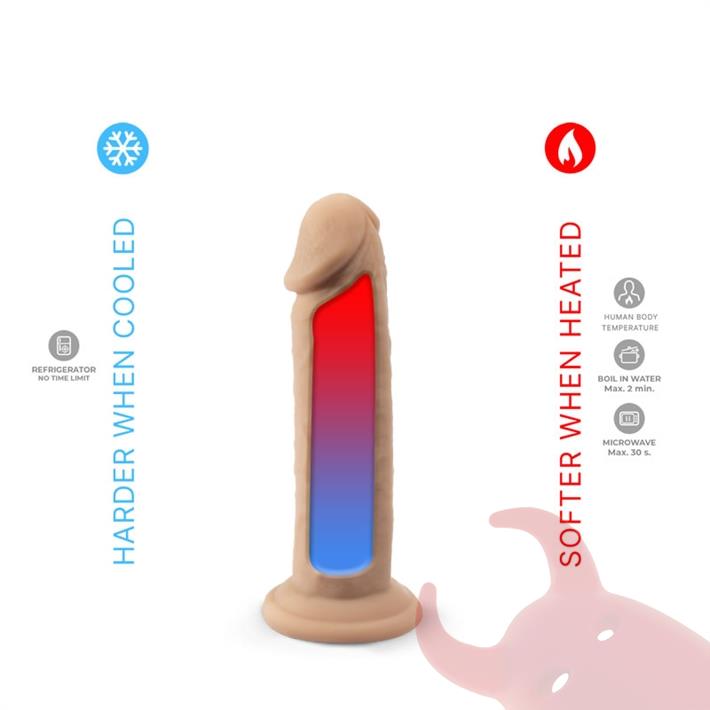 Real Skin Model 2 - Dildo Termorreactivo de Silicona Líquida de 15 cm