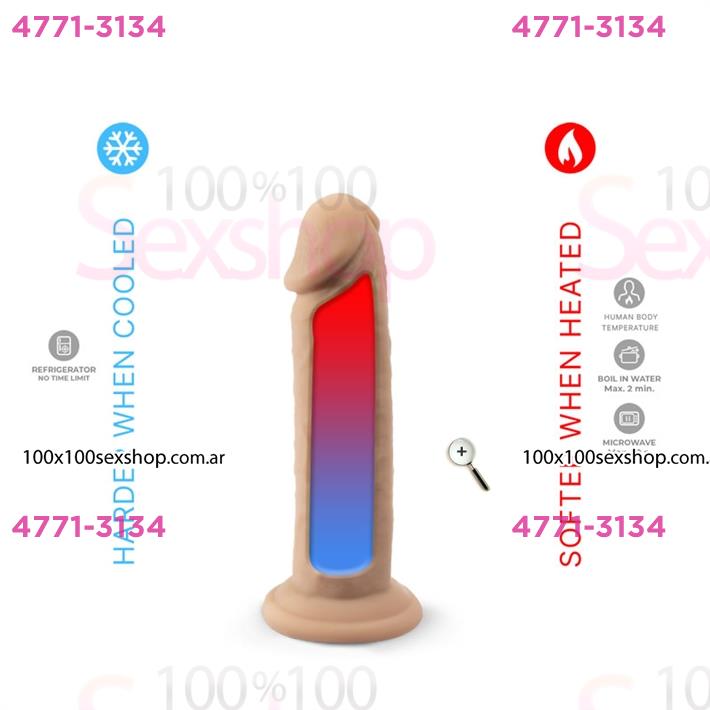 Real Skin Model 2 - Dildo Termorreactivo de Silicona Líquida de 15 cm