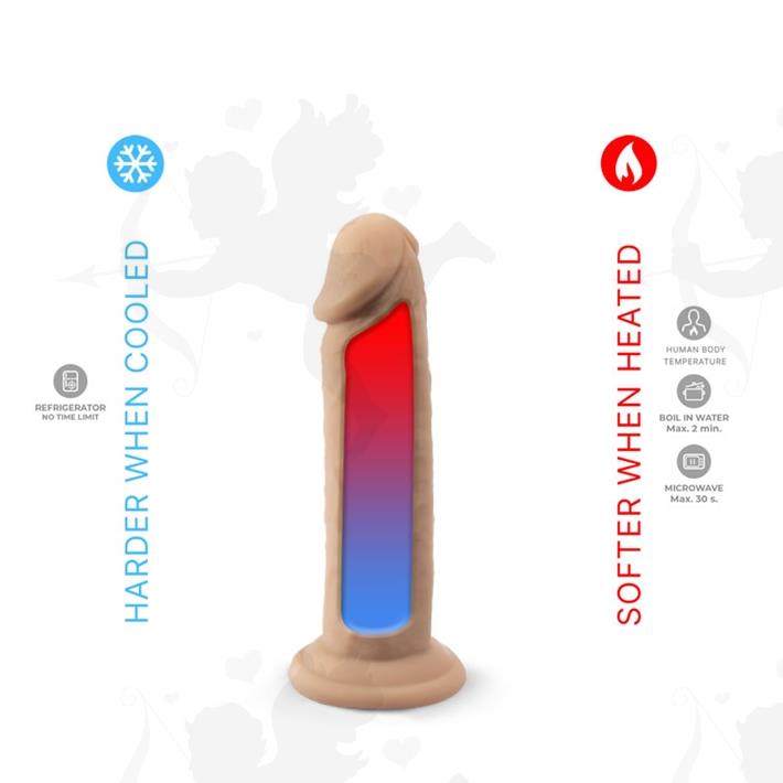 Real Skin Model 2 - Dildo Termorreactivo de Silicona Líquida de 15 cm