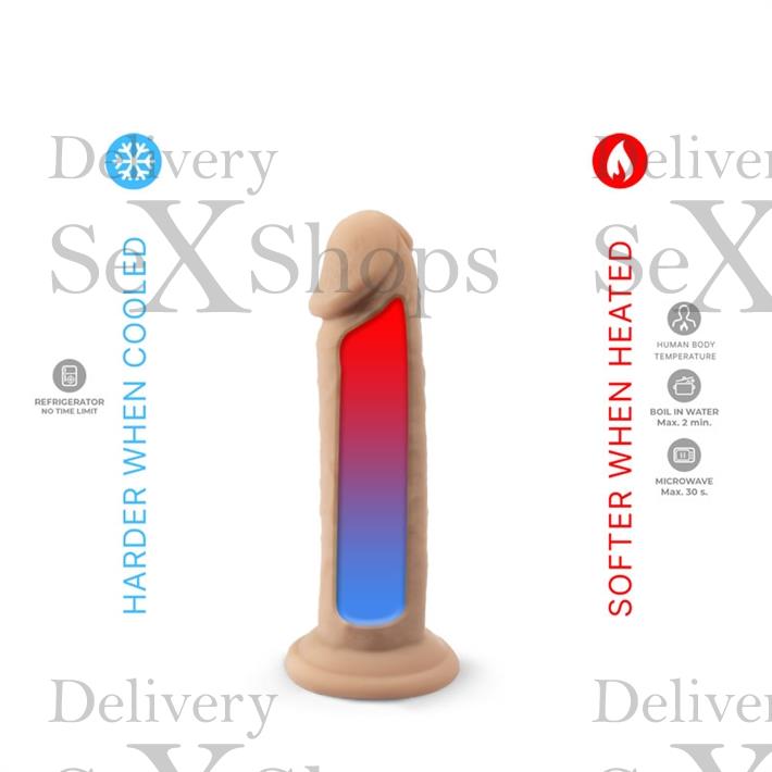 Real Skin Model 2 - Dildo Termorreactivo de Silicona Líquida de 15 cm