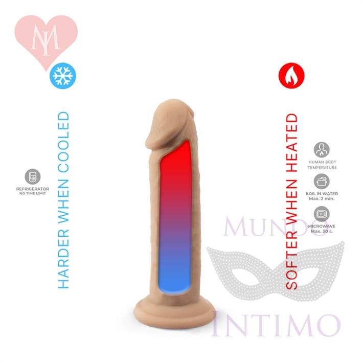 Real Skin Model 2 - Dildo Termorreactivo de Silicona Líquida de 15 cm