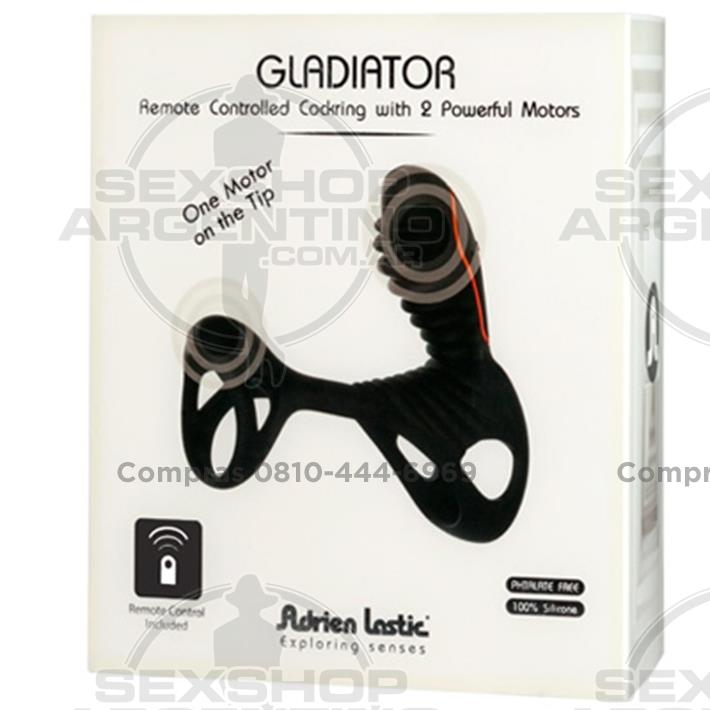 Especificos, Anillos con vibrador - Gladiator max anillo doble estimulacion vaginal y clitorial USB