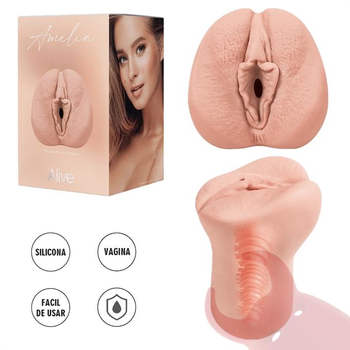 Amelia Masturbador Super Realista con Vagina en silicona de grado Medico