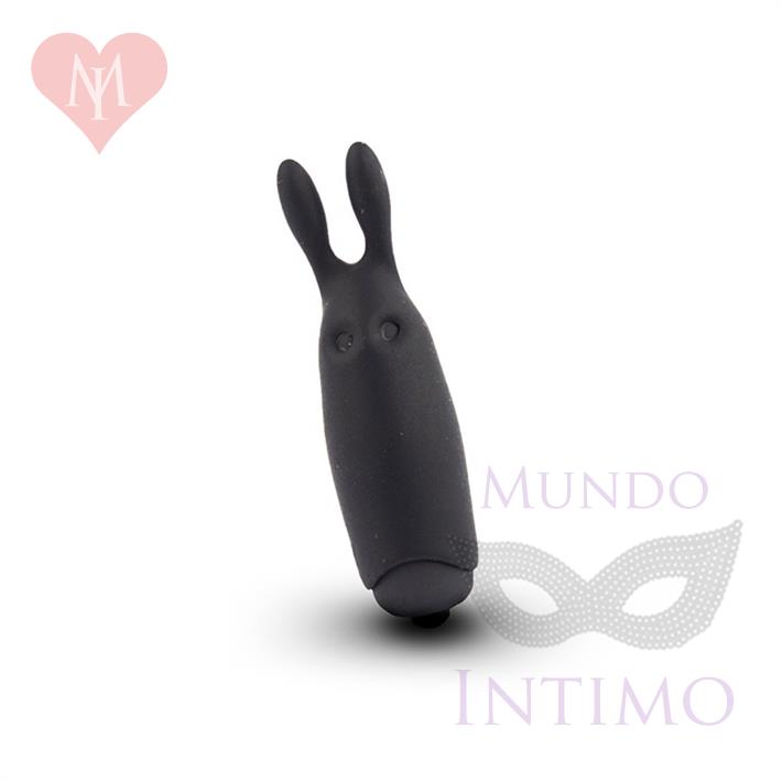 Lastick bala vibradora con forma conejo negro