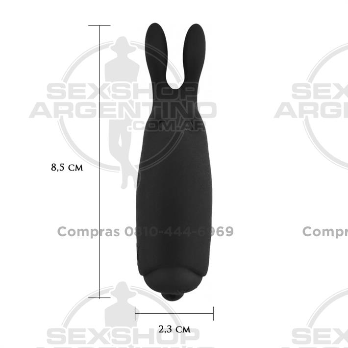  - Lastick bala vibradora con forma conejo negro