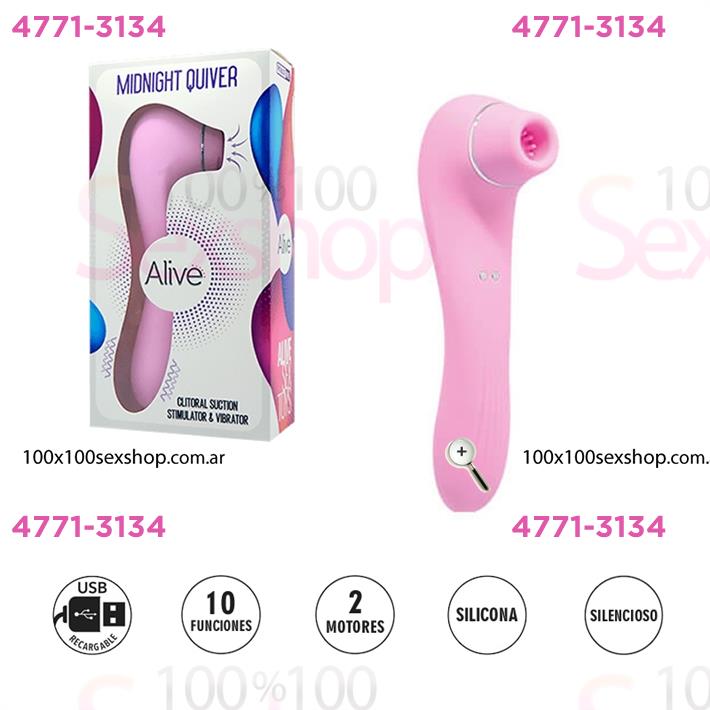 Cód: CA SS-AL-11221 - Midnight quiver Pink succionador de clitoris con carga USB - $ 76900