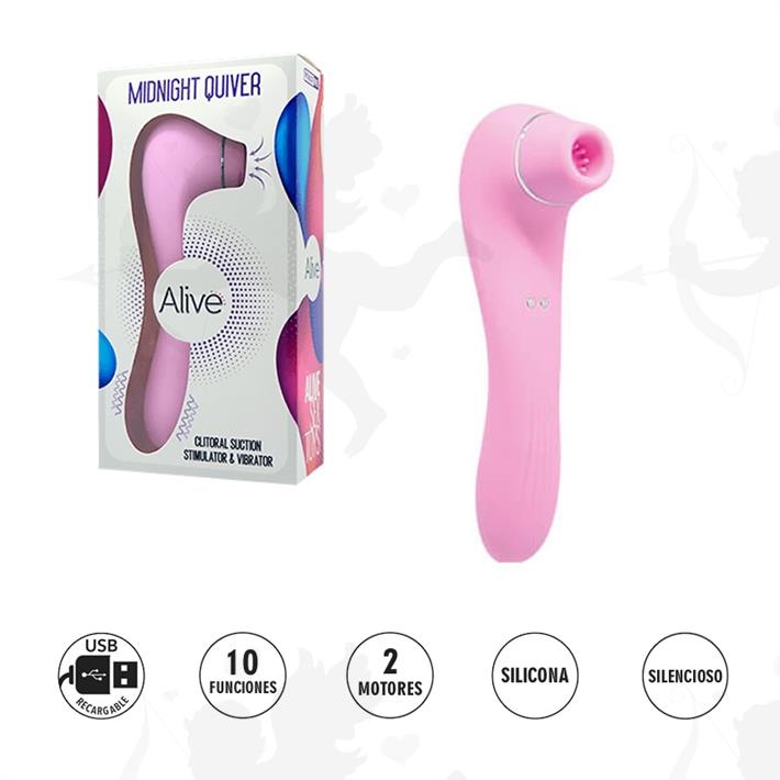 Cód: SS-AL-11221 - Midnight quiver Pink succionador de clitoris con carga USB - $ 76900
