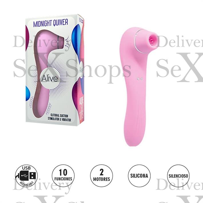 Midnight quiver Pink succionador de clitoris con carga USB 